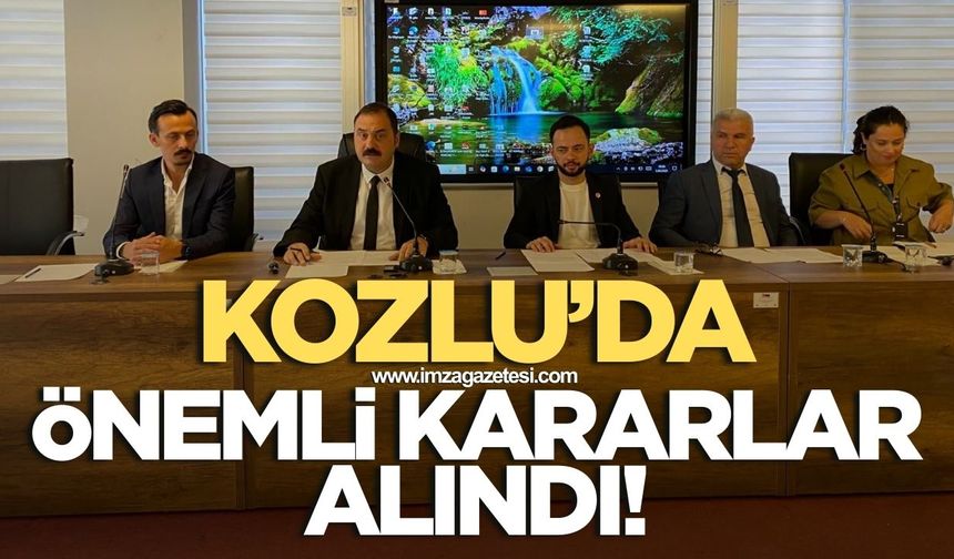 Kozlu belediye meclisinin Eylül ve ikinci toplantısında önemli kararlar alındı