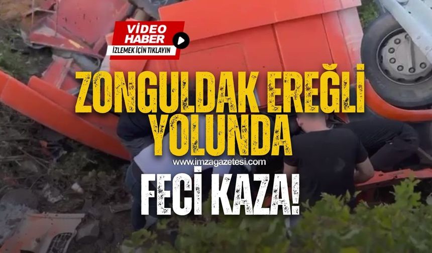 Zonguldak Ereğli yolunda feci kaza