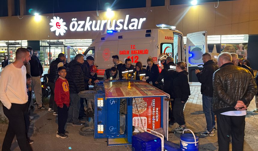 Elektrikli araç kaza yaptı 1 yaralı