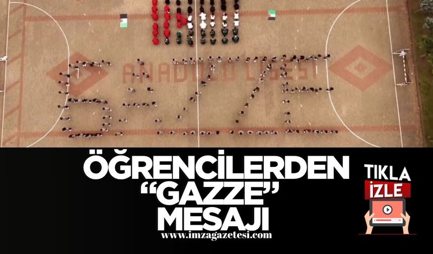 Devrekli Öğrencilerden Anlamlı Mesaj...Okul Bahçesinde “GAZZE” Yazdılar!