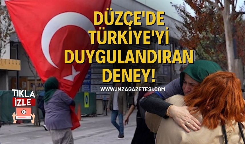 Düzce'de Türki̇ye'yi̇ Duygulandıran Deney... Video Rekor Kırıyor!