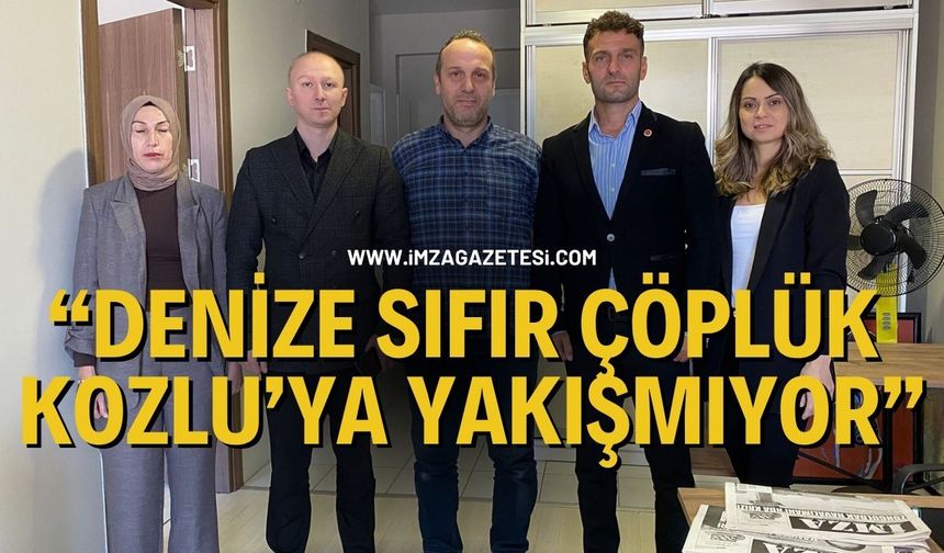 MHP Kozlu’dan İmza Gazetesi’ne Ziyaret... “Denize Sıfır Çöplük Kozlu’ya Yakışmıyor”