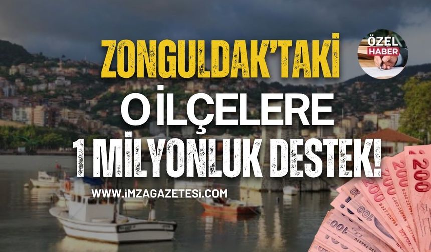 Zonguldak’taki O İlçelere 1 Milyonluk Destek!