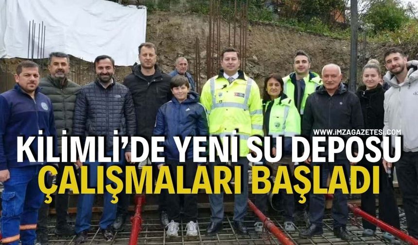 Kilimli’de Yeni Su Deposu Çalışmaları Başladı