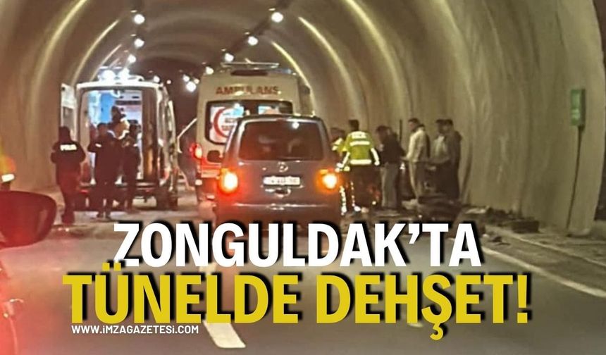 TÜNELDE DEHŞET! OTOMOBİL DUVARA ÇARPTI: 4 KİŞİ AĞIR YARALI
