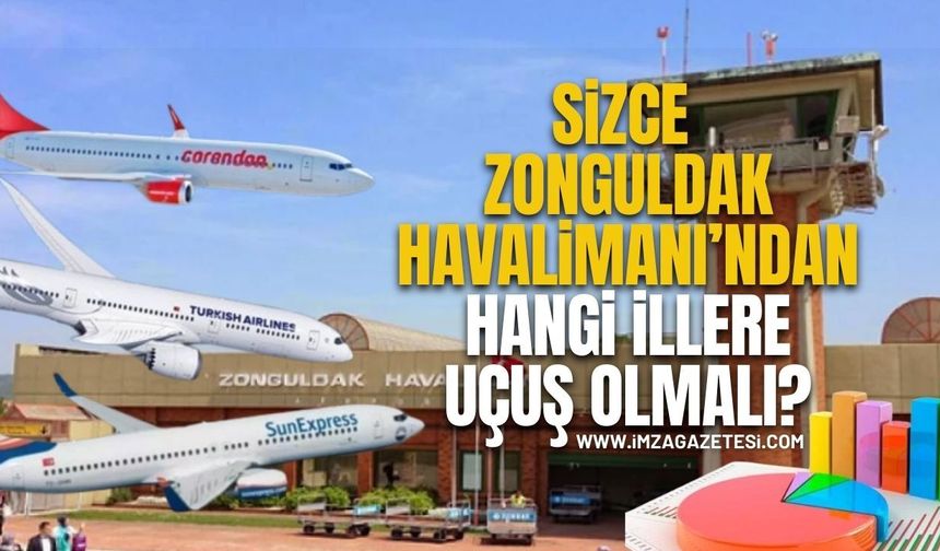 Sizce Zonguldak Havalimanı’ndan Hangi İllere Uçuş Olsun? Anket Başladı!