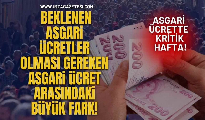 Asgari Ücrette Kritik Hafta! Beklenen Asgari Ücretle Olması Gereken Asgari Ücret Arasındaki Büyük Fark!