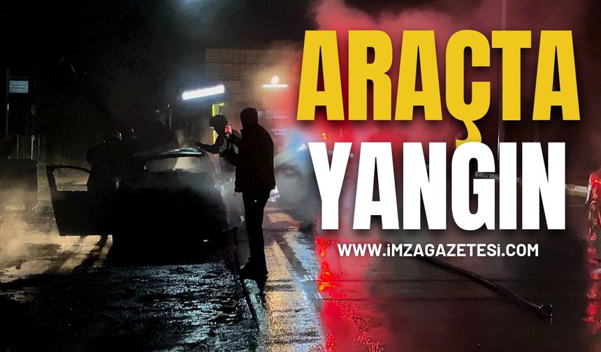 Bartın-Zonguldak Karayolunda araçta yangın!
