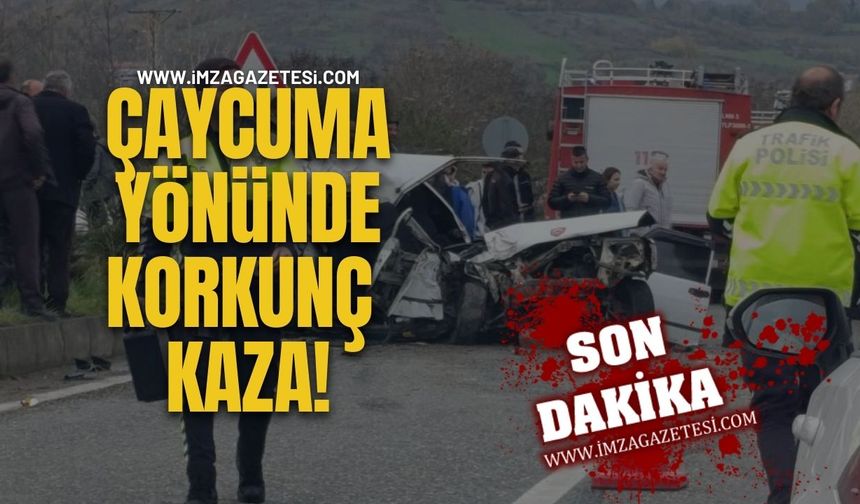 Çaycuma Yönünde Korkunç Kaza!