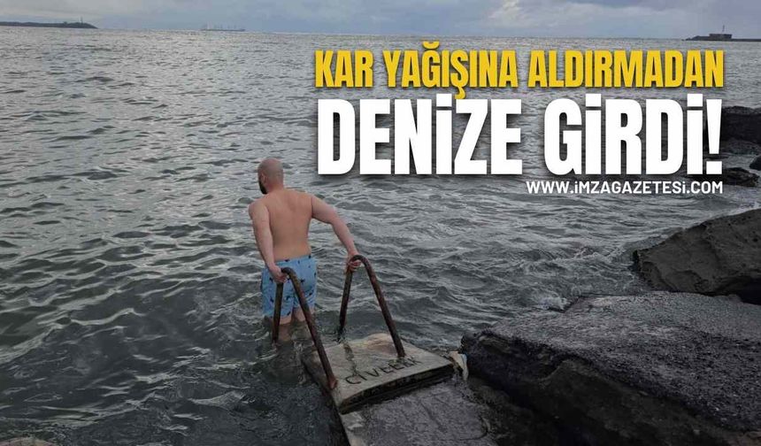 Kar Yağışına Aldırmadı Karadeniz'e Girdi!