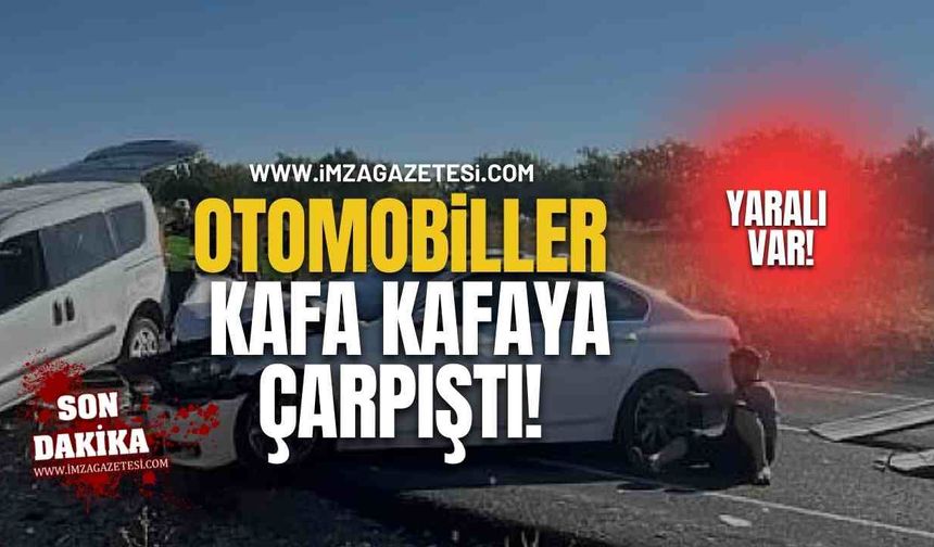 Zonguldak'ta Otomobiller Kafa Kafaya Çarpıştı! Yaralı Var!