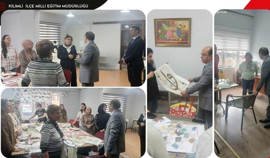Kilimli'de Eğitime Yakın Markaj. Milli Eğitim Müdürü Alkuş,Halk Eğitim Kurslarını Denetledi!