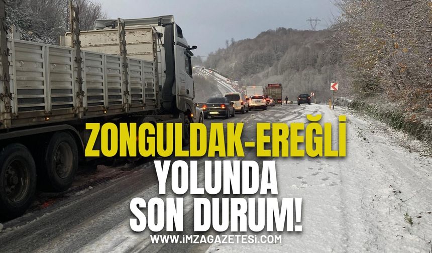 Zonguldak-Ereğli Karayolunda Kar Esareti!