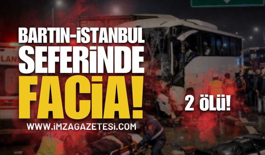 Anadolu Otoyolu'nda Bartın-İstanbul Otobüsü Kaza Yaptı!