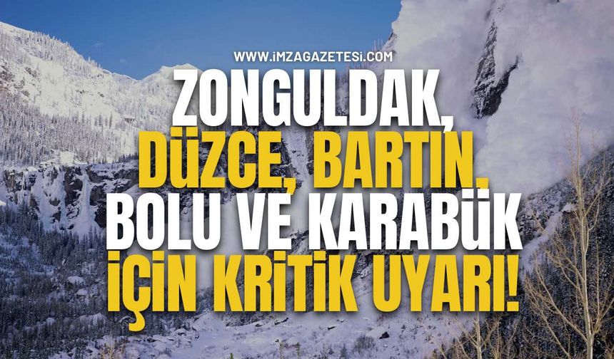 Zonguldak, Düzce, Bartın, Bolu ve Karabük‘e Tehlikeli Uyarı!