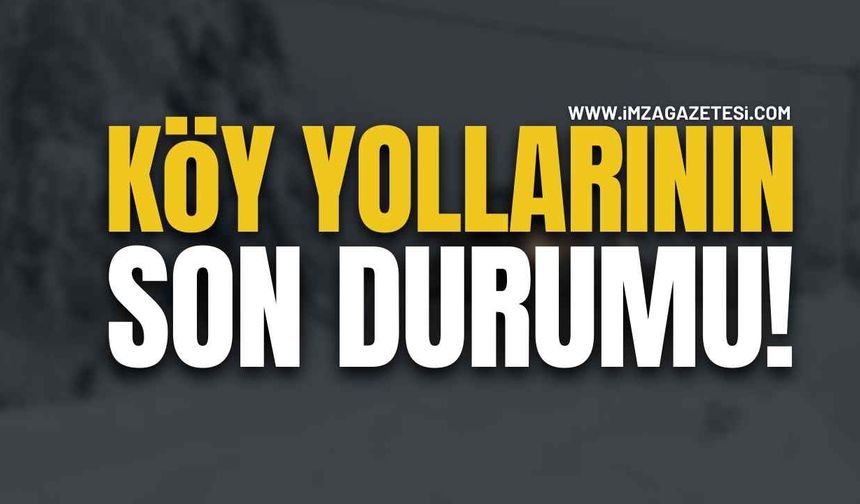 Zonguldak’ta Köy Yollarının Durumu!