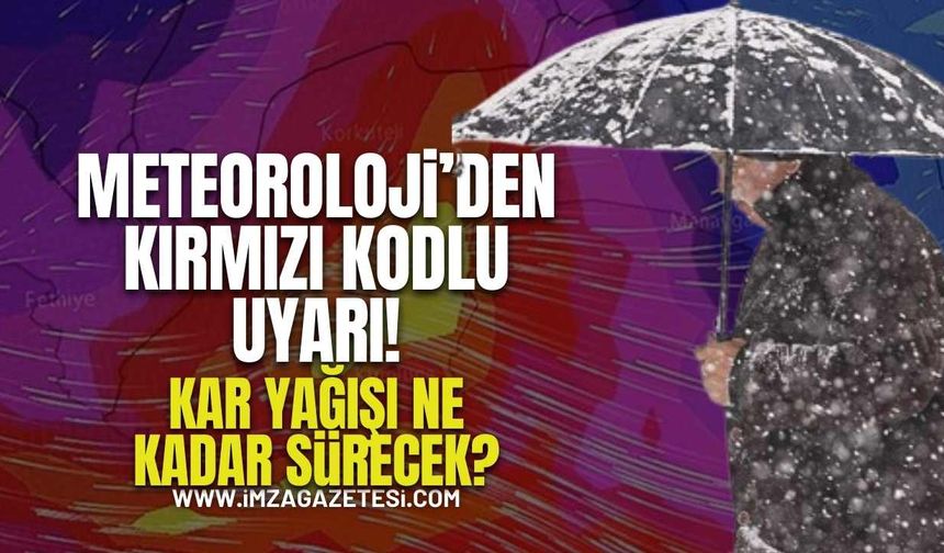 Meteoroloji'den Çok Sayıda İl İçin Kırmızı Uyarı! Kar ne kadar daha devam edecek?