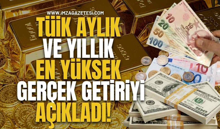 TÜİK Aylık ve Yıllık En Yüksek Gerçek Getiriyi Açıkladı!