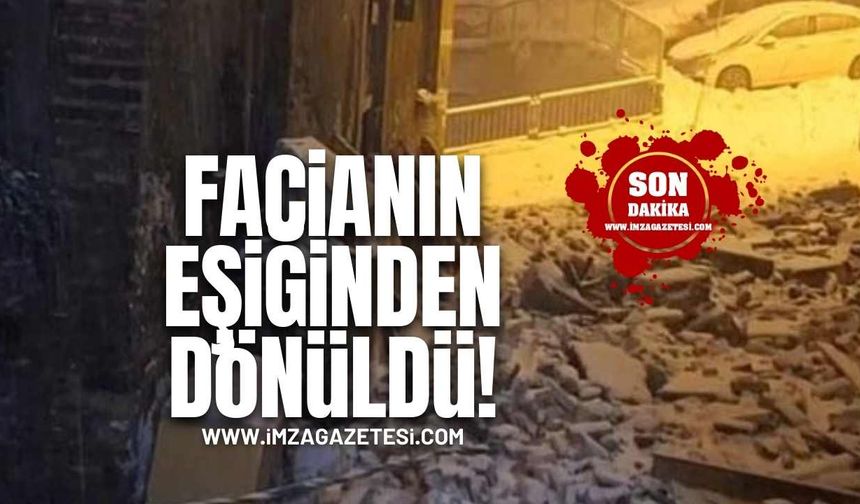 Facianın Eşiğinden Dönüldü! Kar Yağışından Binanın Çatısı Çöktü!