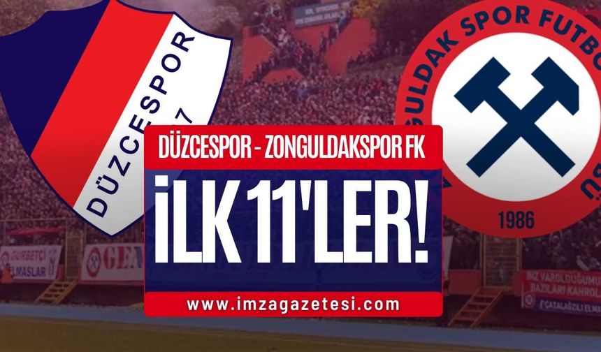 Düzcespor - Zonguldakspor Maçı İlk 11'ler