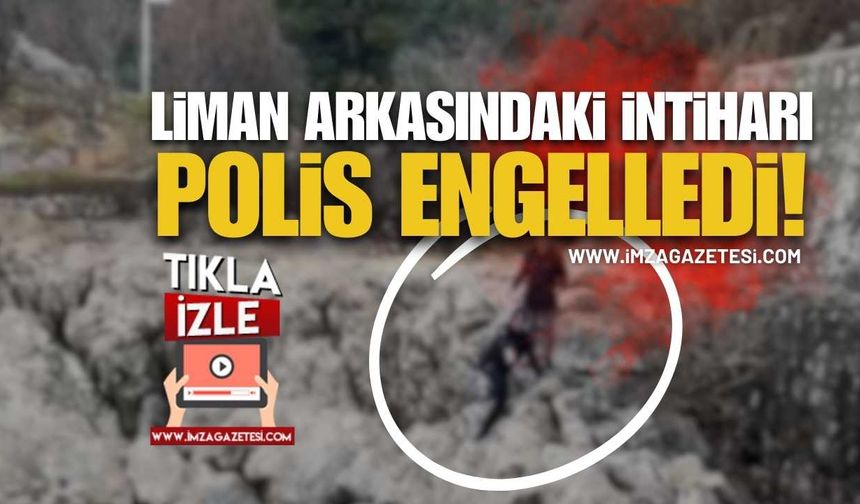 Zonguldak’ta Liman Arkasındaki İnt*har Girişimini Polisler Engelledi!