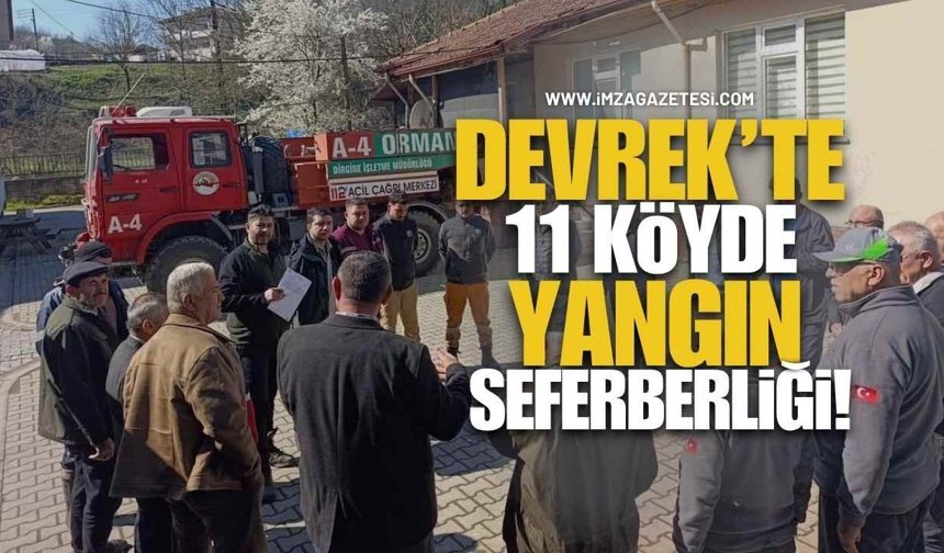 Devrek'te 11 Köyde Yangın Seferberliği!