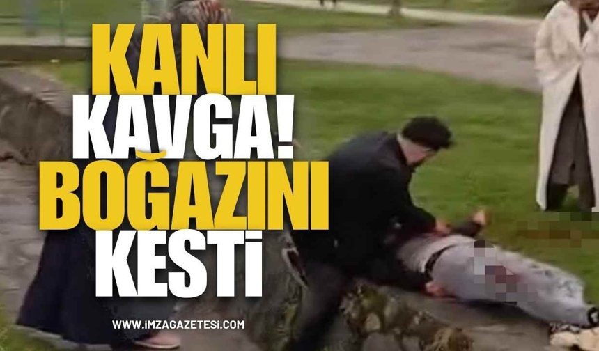 İki Grup Arasında Kanlı Kavga! Boğazını Kesti!