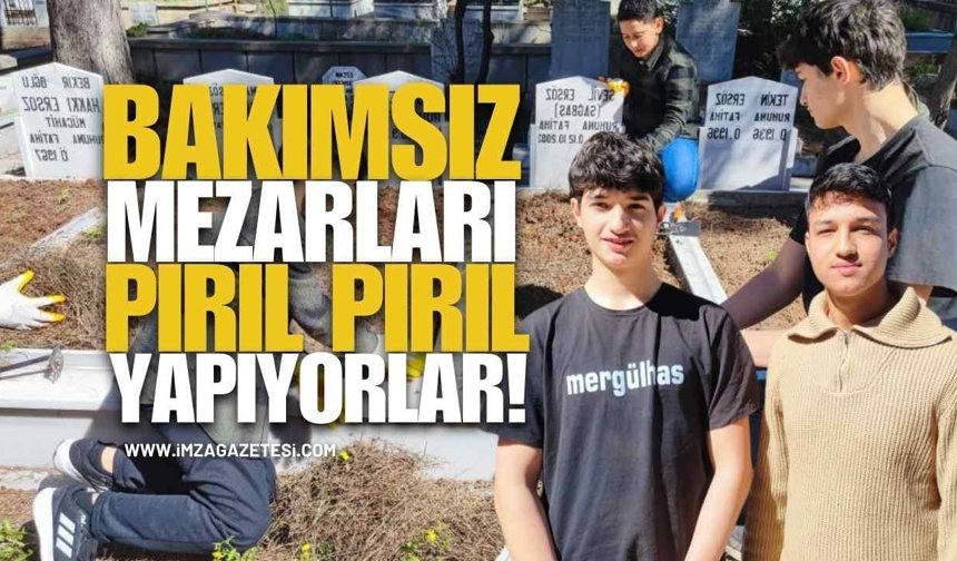 İki Kardeş Bakımsız Mezarları Pırıl Pırıl Yapıyor!