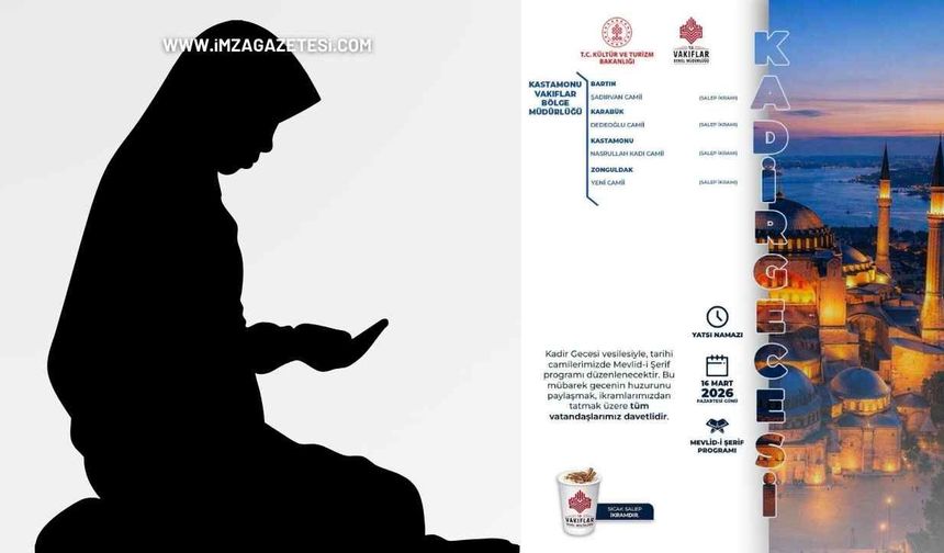 Zonguldak’ta Kadir Gecesi Mevlit Programına Davet!