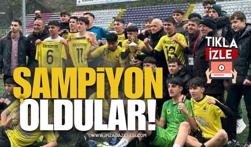 Kilimli Belediyespor, Zonguldak U18 Play-off şampiyonu oldu!