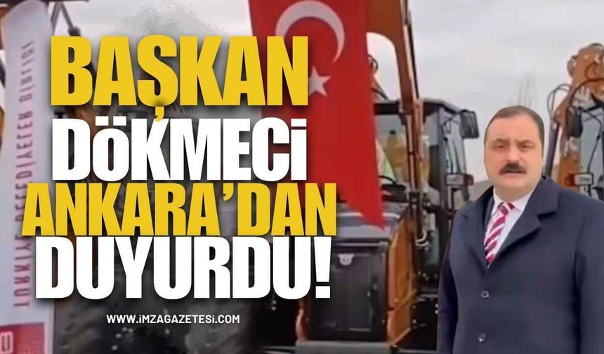 Kozlu Belediye Başkanı Altuğ Dökmeci Ankara’dan Duyurdu!