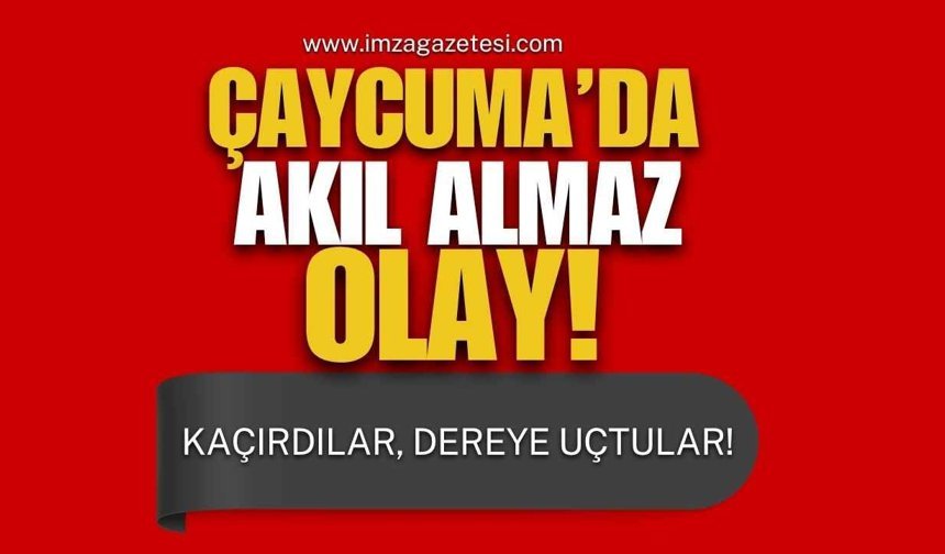 Çaycuma'da Akıl Almaz Olay! Kaçırdılar, Dereye Uçtular!