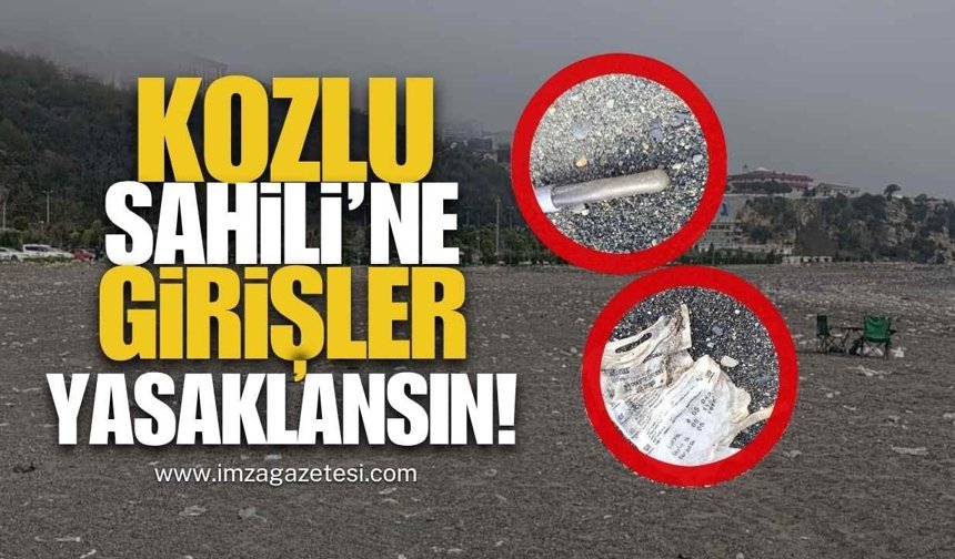 Kozlu Sahili'ne Girişler Yasaklansın! Sahildeki Kanlı Tıbbi Atıklar Ciddi Tehlike Oluşturuyor!