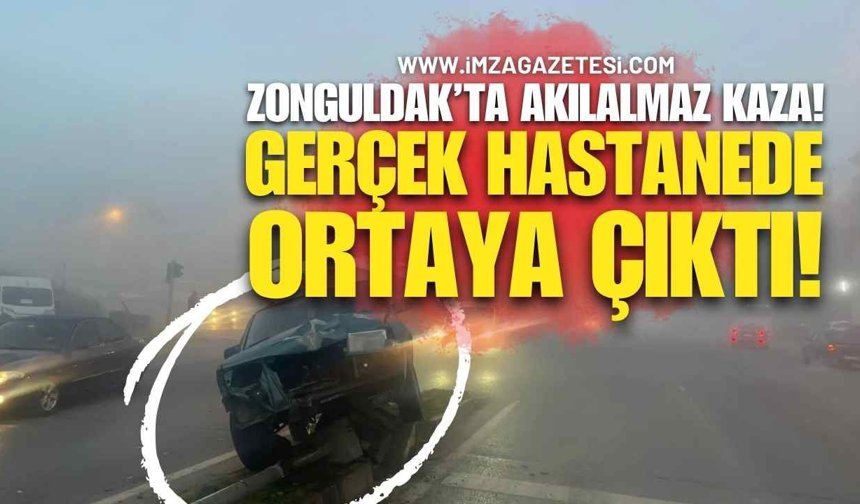 Sabaha Karşı Korkunç Kaza! Kontrolden Çıkan Otomobil Refüje Saplandı