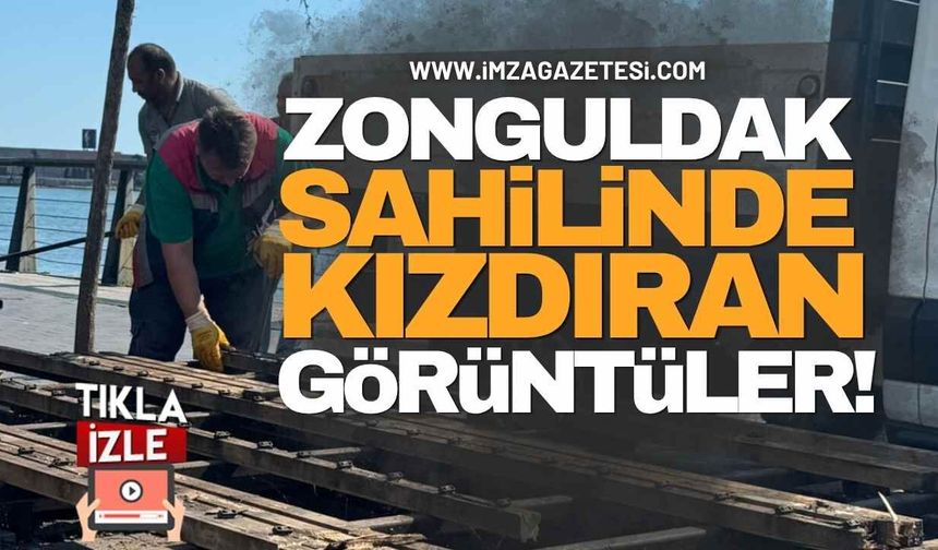 Zonguldak Sahilinde Kızdıran Görüntüler!