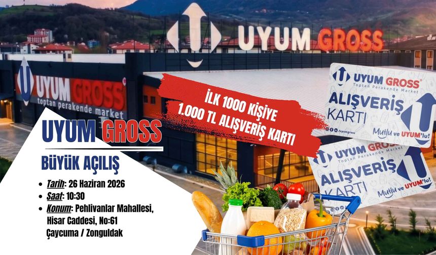 Büyük Açılış İçin Müjde: Uyum Gross Market Dev İndirimler ve Hediyeyle Açılıyor!