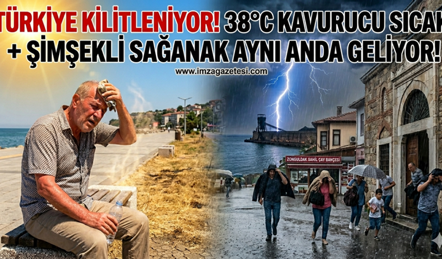 38 Derece Kavurucu Sıcak ve Şimşekli Sağanak Aynı Anda Geliyor!