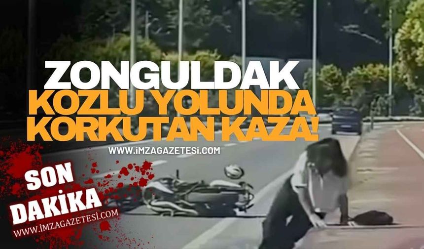 Zonguldak-Kozlu Yolunda Korkutan Kaza!