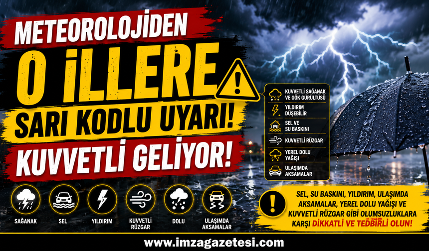 Meteoroloji'den O İllere Kritik Uyarı! Kuvvetli Geliyor!