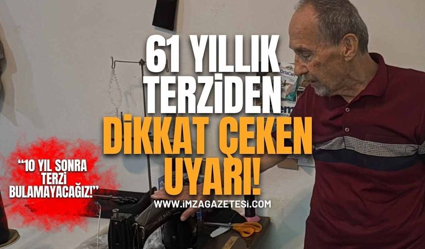 61 Yıllık Terzi Reşat Usta'dan Dikkat Çeken Uyarı! "10 Yıl Sonra Terzi Bulamayacağız"