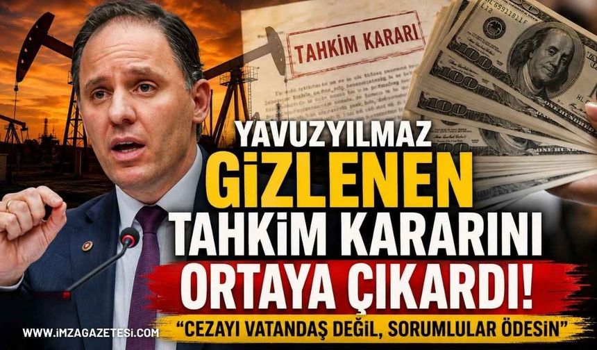 Yavuzyılmaz Gizlenen Tahkim Kararını Ortaya Çıkardı! "Cezayı Vatandaş Değil, Sorumlular Ödesin"