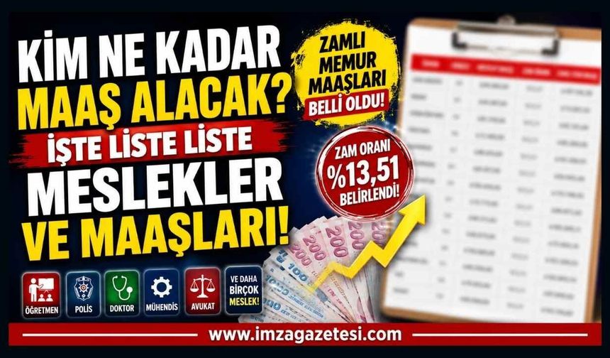 Kim Ne Kadar Maaş Alacak? İşte Liste Liste Meslekler ve Maaşları!