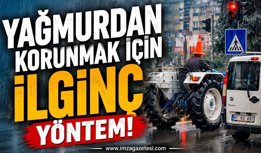 Yağmurdan Korunmak İçin İlginç Yöntem!