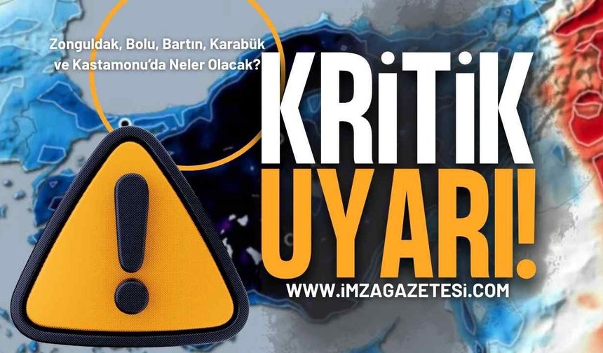 Zonguldak, Bolu, Bartın, Karabük ve Kastamonu İçin Uyarı Verildi