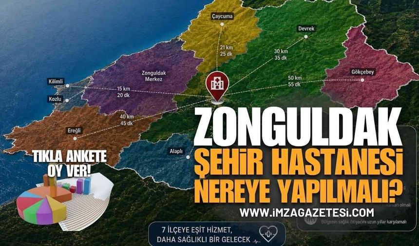 Zonguldak Şehir Hastanesi Nereye Yapılmalı? (Alaplı, Çaycuma, Devrek, Ereğli, Gökçebey, Kilimli, Kozlu)