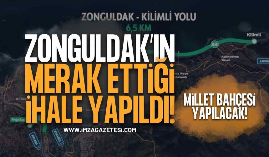 Zonguldak’ın Merakla Beklediği İhale Yapıldı: Kilimli Sahil Yolu’na Dev Millet Bahçesi Geliyor