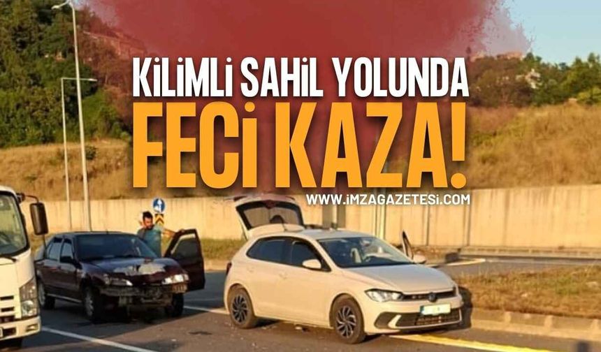 Zonguldak'ta Kilimli Sahil Yolunda Kavşakta Feci Kaza!