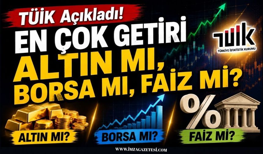 TÜİK Açıkladı! En Çok Getiri Altın mı, Borsa mı, Faiz mi?