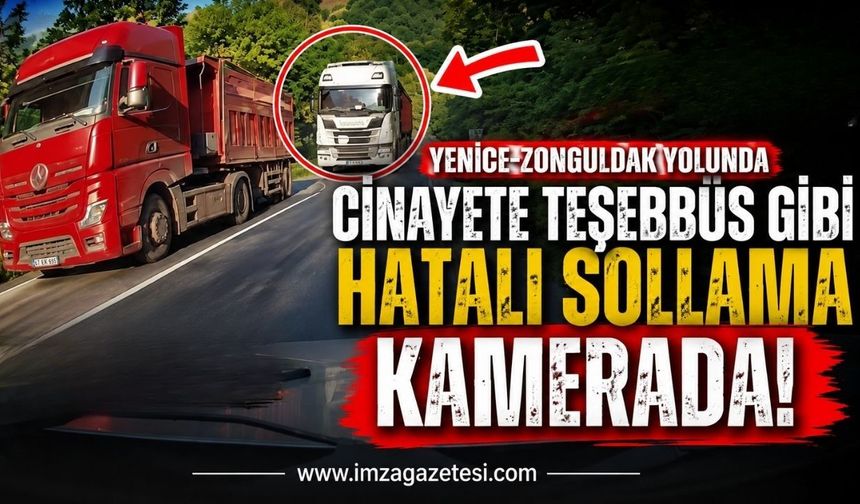 Yenice-Zonguldak Yolunda C*nayete Teşebbüs Gibi Hatalı Sollama Kamerada!