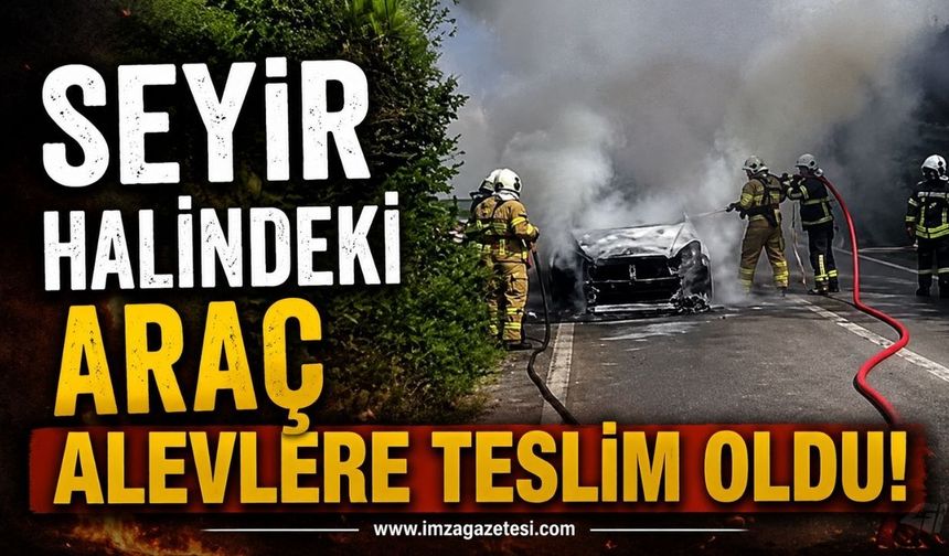 Seyir Halindeki Araç Alevlere Teslim Oldu!